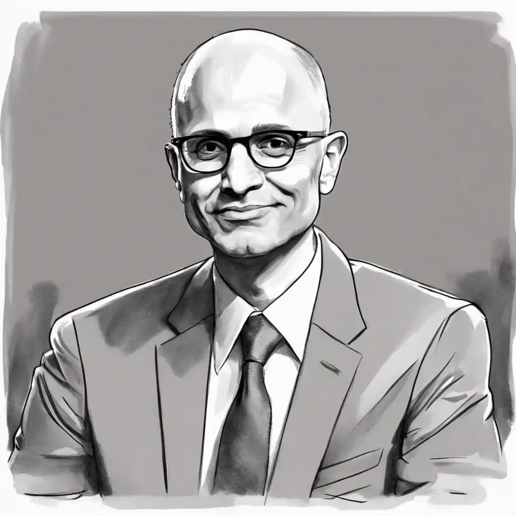 Illustration of Satya Nadella